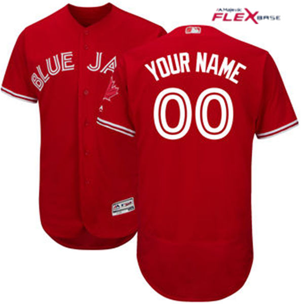 Men's Toronto Blue Jays Majestic Scarlet 2017 Flex Base Authentic Collection Custom Jersey Men's Toronto Blue Jays Majestic Scarlet 2017 Flex Base Authentic Collection Custom Jersey